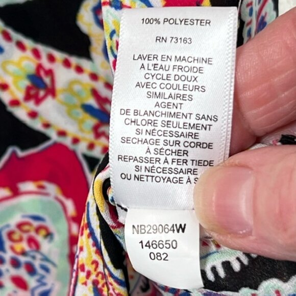 SPENSE Paisley Longline Tunic High Low Hem with Deep Vents Plus Size 2X - Picture 6 of 7